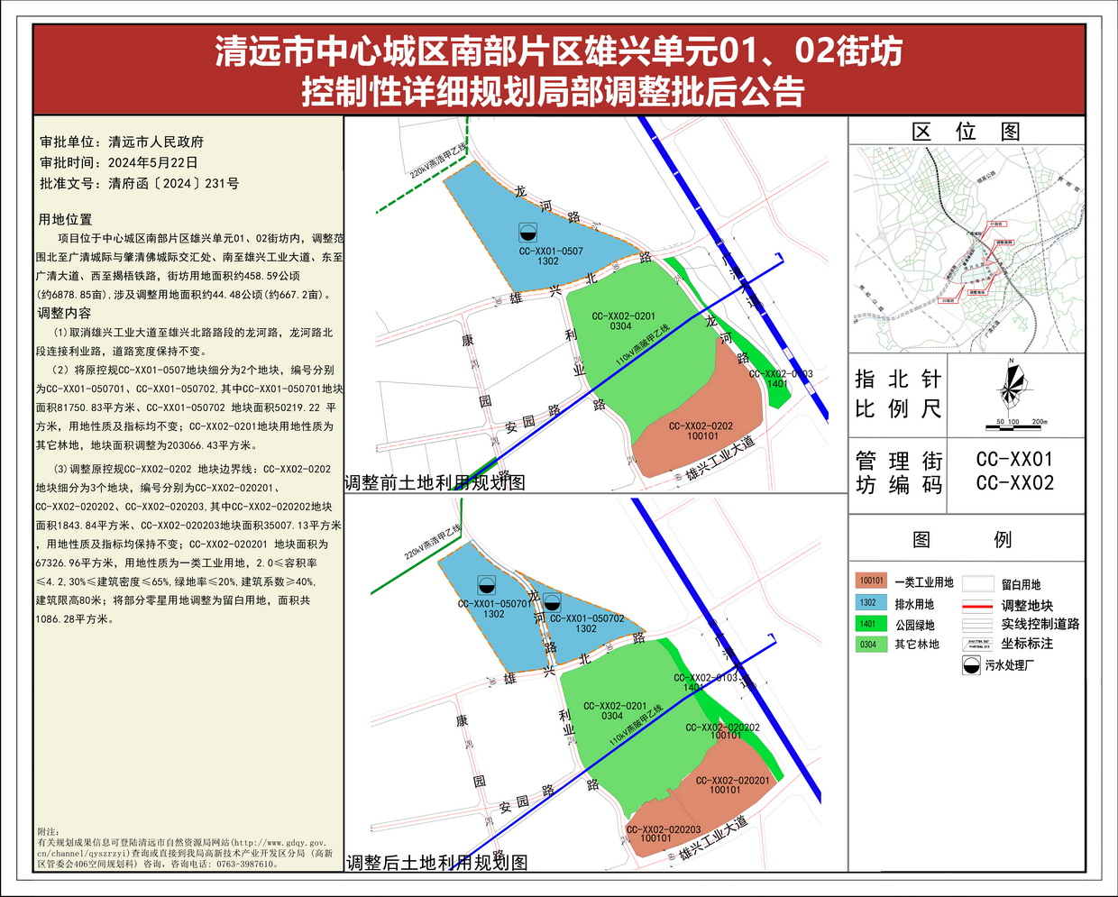 《清遠(yuǎn)市中心城區(qū)南部片區(qū)雄興單元01、02街坊控制性詳細(xì)規(guī)劃局部調(diào)整》批后公告(1)--s.jpg